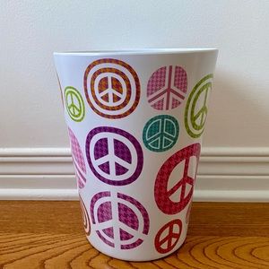 PEACE SIGN GARBAGE BIN
